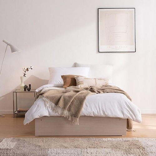 삼익가구 스탠다드 빅서랍 2단 수납 침대 S (7존독립스프링)