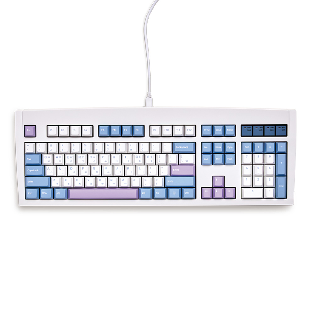 QSENN DT35 104 8K 풀윤활 가스켓 기계식 블루퍼플 (저소음 바다소금축)_이미지