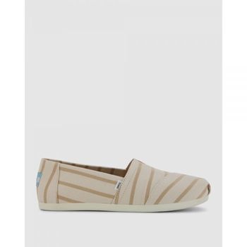 TOMS 알파르가타 클래식 여성용 내추럴/오트밀 리비에라 스트라이프 7508892_이미지