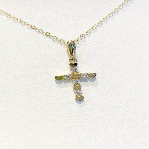 미니골드 14K 러벌리 크로스 팬던트 PETM4008