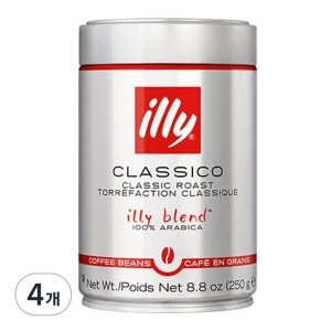 일리 클래식 로스트 홀빈 250g (4개)