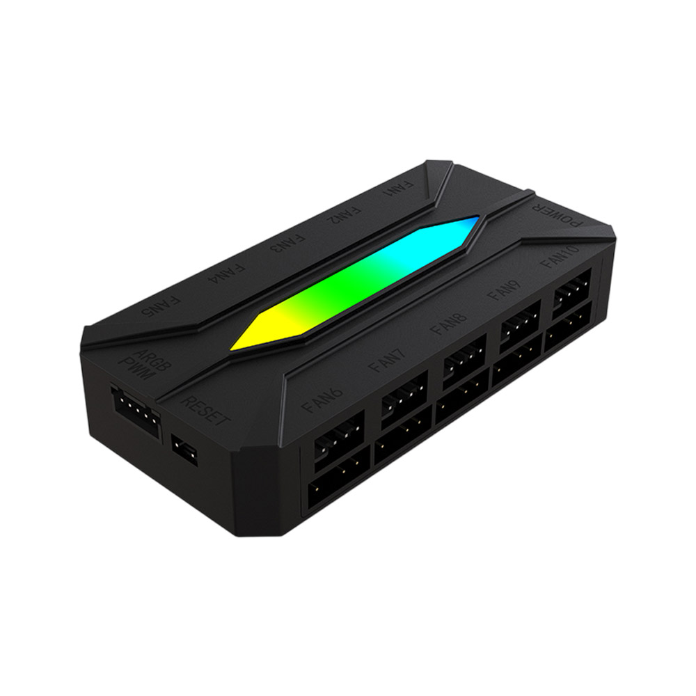 러빙쿨 K10 ARGB PWM 쿨링팬 허브 컨트롤러 (블랙)_이미지