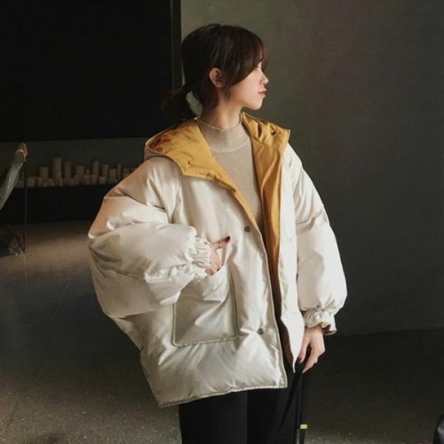 컬러 양면 숏패딩 HHD19 HJJ-W9AA2CA