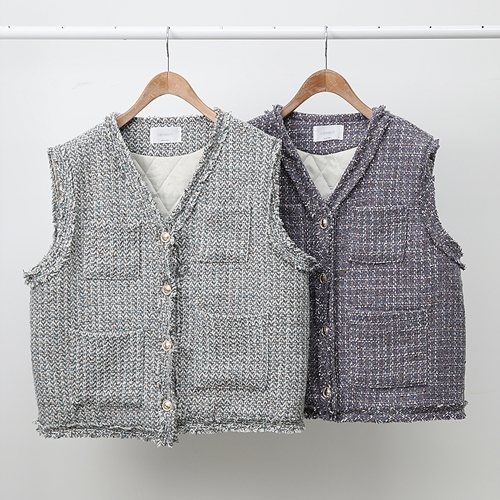 아이우먼 빅사이즈수슬조끼 Q211L412 코코트위드울베스트 LY