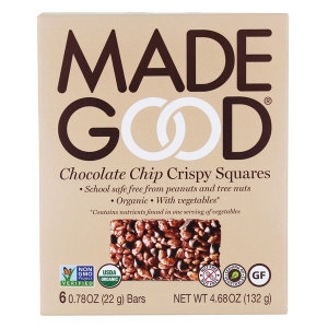 메이드굿 Made Good 초콜릿 칩 크리스피 스퀘어 바 132 g 6 개입