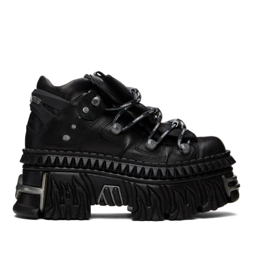 VETEMENTS 스니커즈 블랙 New Rock 파이어 플랫폼 스니커즈 261669M237001