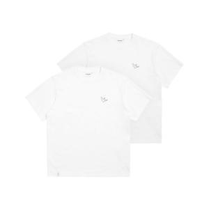 엔젤 쿨코튼 2PACK 반팔 티셔츠 WHITE Z252UST011010 689538
