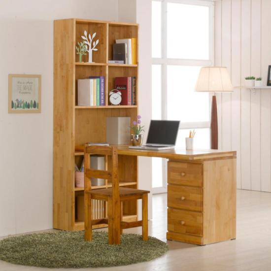 인우드 네츠론 엘다원목 h형 책상책장세트