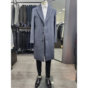 바쏘옴므 울 캐시미어 헤링본 체스터코트 WSW4CJ32A_이미지