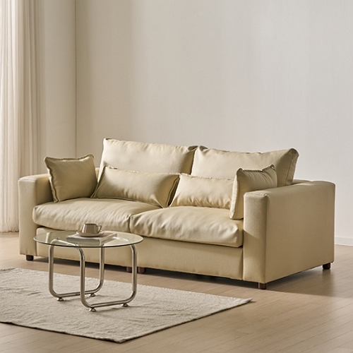 서광퍼니처 컴피 양팔 구스 가죽 소파 2인용