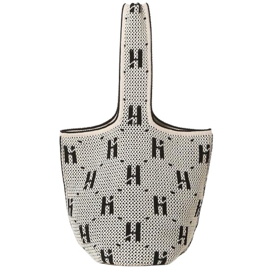 ACC HIBA3F777BK FOLDI 아이보리 시그니처 니트 숄더백 L