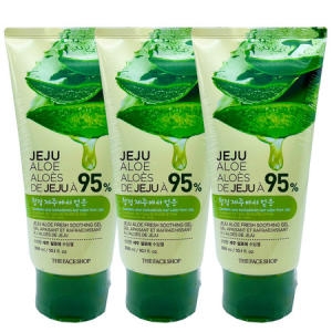 LG생활건강 더페이스샵 신선한 제주 알로에 수딩젤 용기형 300ml (3개)