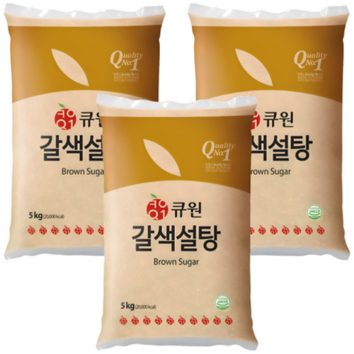 큐원 갈색설탕 5kg (3개)_이미지