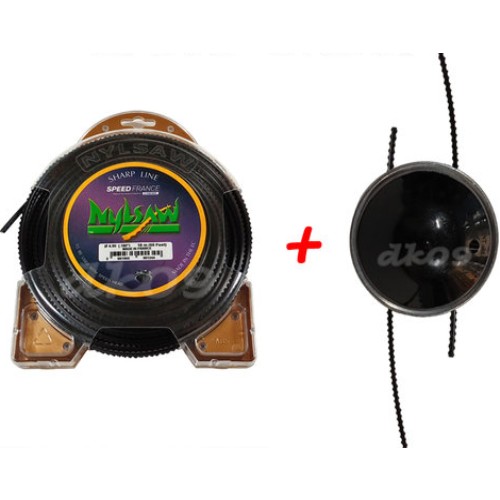 스피드프랑스 닐쏘 톱니형 나일론줄 16m + 스피드 알루미늄 헤드 세트_이미지