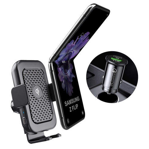 까미나르 15W 듀얼 고속 무선충전거치대 + QC3.0 충전기_이미지