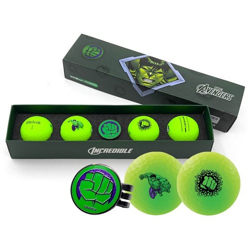 볼빅 비비드 소프트 마블 4.0 헐크 (컬러공, 4개+볼마커)_이미지