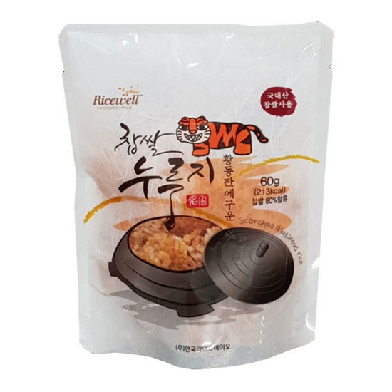 황동판에 구운 찹쌀 누룽지 60g