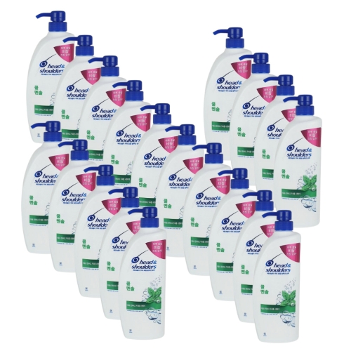한국P&G 헤드앤숄더 쿨 멘솔 샴푸 850ml (19개)
