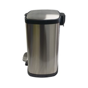 고급형 무소음 사각 스텐 페달 휴지통 20L