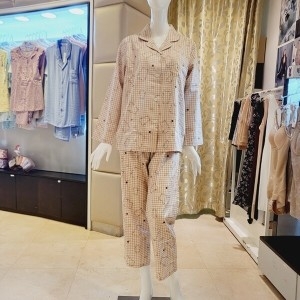 비너스 여성 곰돌이나염 면 파자마 세트_VPA4471W