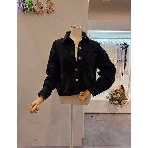 클리지 빅 포켓 흑청 데님 자켓 CP7DJK15