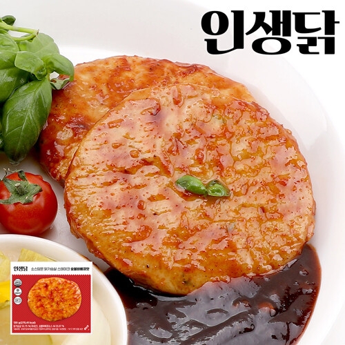 더베네푸드 인생닭 소스담은 닭가슴살 스테이크 숯불바베큐맛 130g
