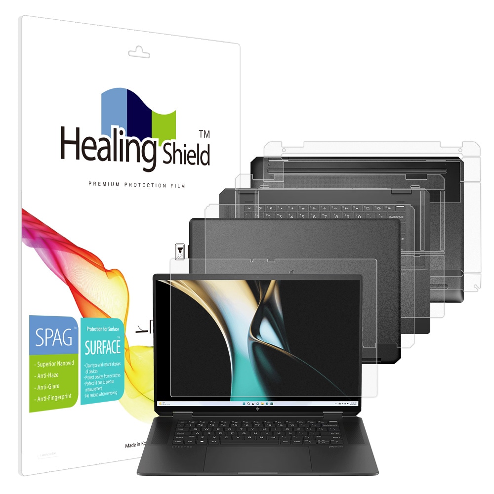 폰트리 힐링쉴드 HP 스펙터 X360 16-aa0008TX 슈페리어 저반사 (액정보호필름 + 외부보호필름 3종 세트)_이미지