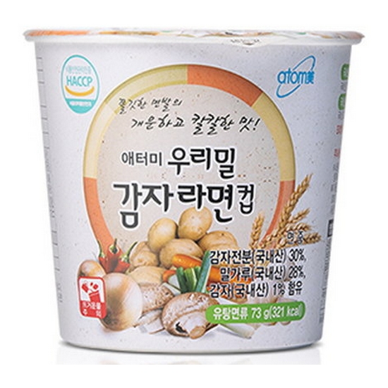 애터미 우리밀 감자라면 컵 73g (18개)_이미지
