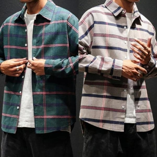 더블디 커플티 남성남방 캐주얼남방 체크패턴 INSUM33N S10125785