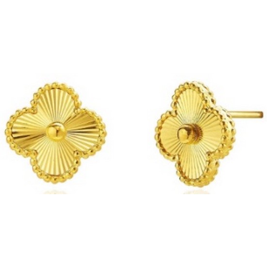 한국금다이아몬드 여자 침 귀걸이 샤인크로버 3.75g