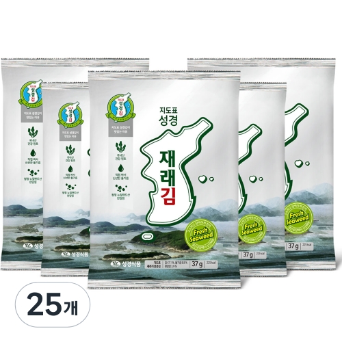 성경식품 지도표성경김 재래김 37g (25개)_이미지