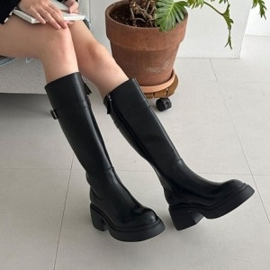 홀릭 HSM008 여자 롱부츠 가을 겨울 패션 발편한 통굽_이미지