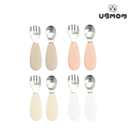 유비맘 유아용 스테인리스 스푼포크 케이스 세트 (1개)_이미지