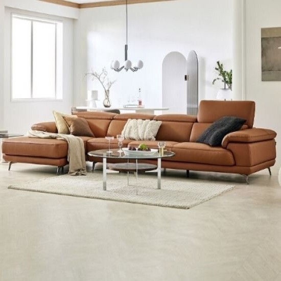 자코모  베니 카우치형 기능성 천연가죽 소파 6인용