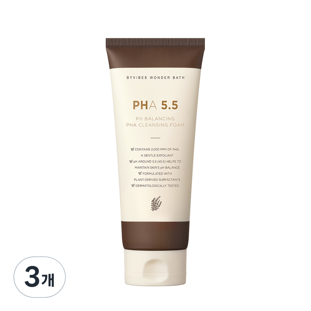 원더바스 약산성 PHA 클렌징 폼 130ml (6개)_이미지