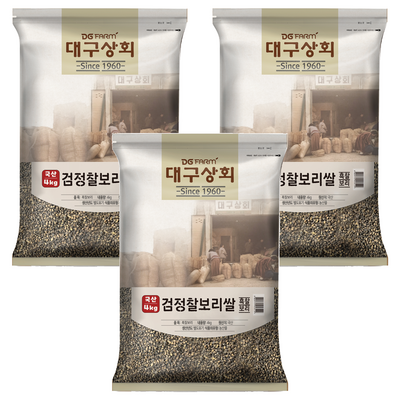 대구상회 국산 찰보리쌀 (4kg,3개)_이미지