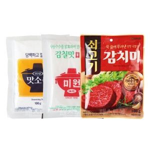 대상 미원 100g + 맛소금 100g + 쇠고기 감치미 100g_이미지