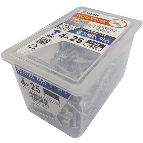 야하타 논플러그 콘크리트 피스 냄비형 4x25mm (200pcs)_이미지