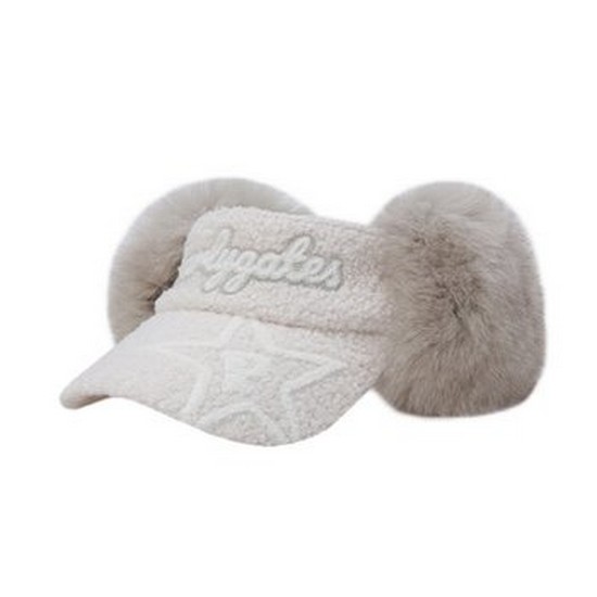 퍼 이어워머 부클 썬바이저 521C4CP672_WH