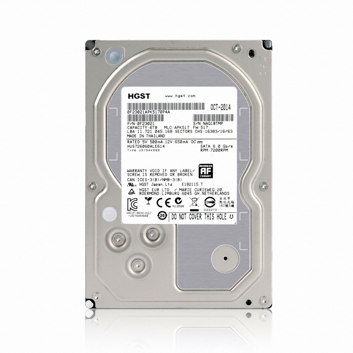 HGST Ultrastar 7K6000 7200/128M (HUS726060ALE614, 6TB)_이미지