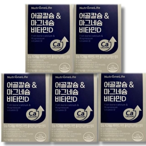 뉴트리원 어골칼슘&마그네슘 비타민D 60정 (5개)_이미지
