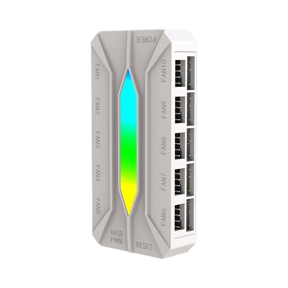 러빙쿨 K10 ARGB PWM 쿨링팬 허브 컨트롤러 (화이트)_이미지