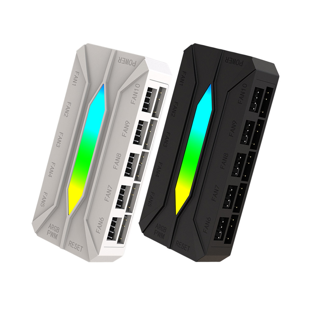 러빙쿨 K10 ARGB PWM 쿨링팬 허브 컨트롤러 (화이트)
