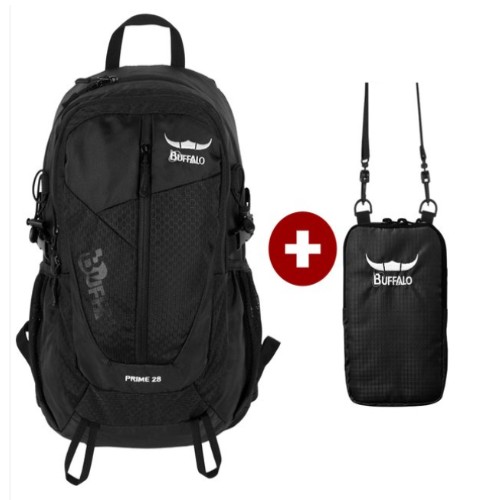  버팔로 프라임 백팩 28L + 파우치 세트 블랙