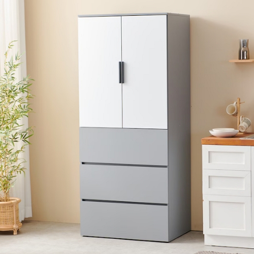 아이앤 프레아 냉장고형 팬트리장 3서랍 수납장 800_이미지