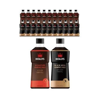 할리스 시그니처 <b>아메리카노</b> 550ml 12개 + 블랙 아리아 <b>아메리카노</b> 550ml 12개