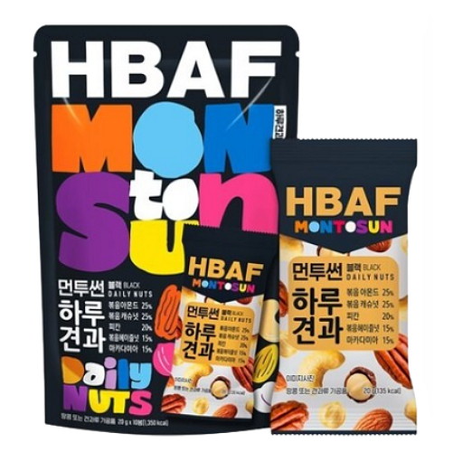 HBAF 먼투썬 하루견과 블랙 20g (30개)_이미지