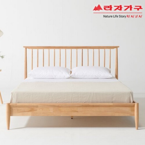 라자가구 비바 카밀라 원목 침대 Q (매트별도)_이미지