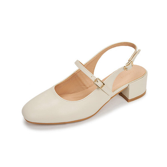 무크 엠. 나타샤 소가죽 메리제인 슬링백 아이보리 5165239