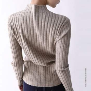 헤이올리 심플 넓은골지 반목 풀오버 니트 스웨터 NHK083